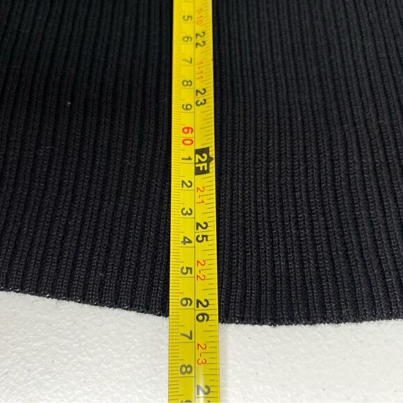 Lane Bryant Sequin Front Zip Up Moto Bomber Cardigan Black Rib Knit Women 18/20 - Picture 12 of 14